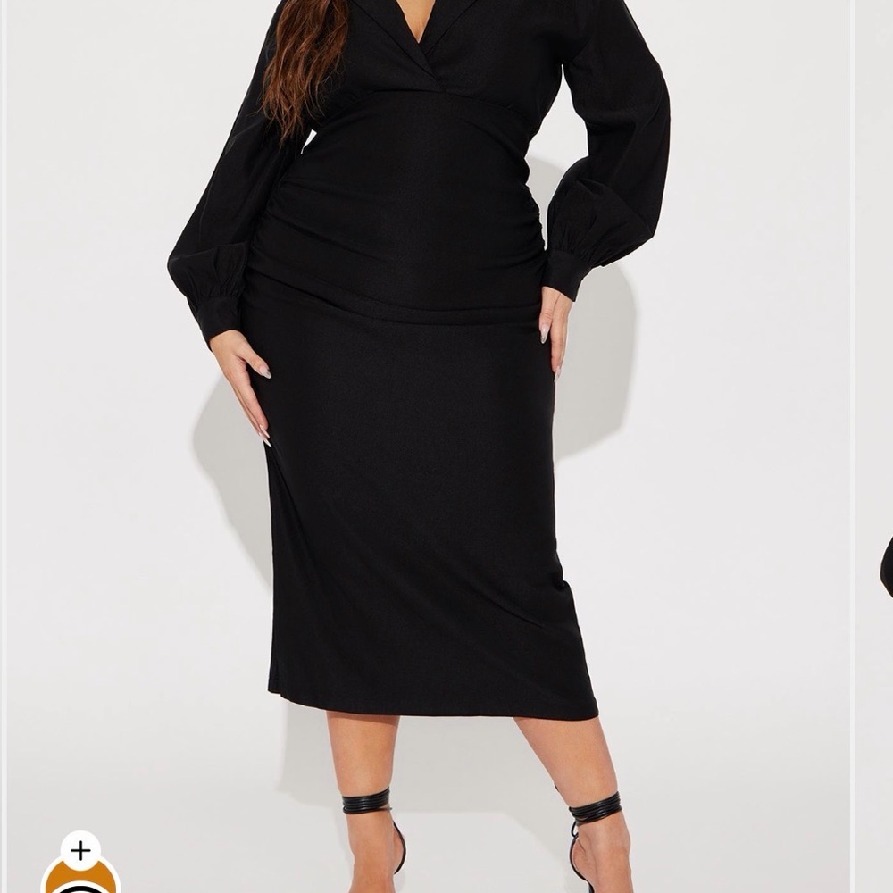 Fashion Nova Black Long Sleeve Dress